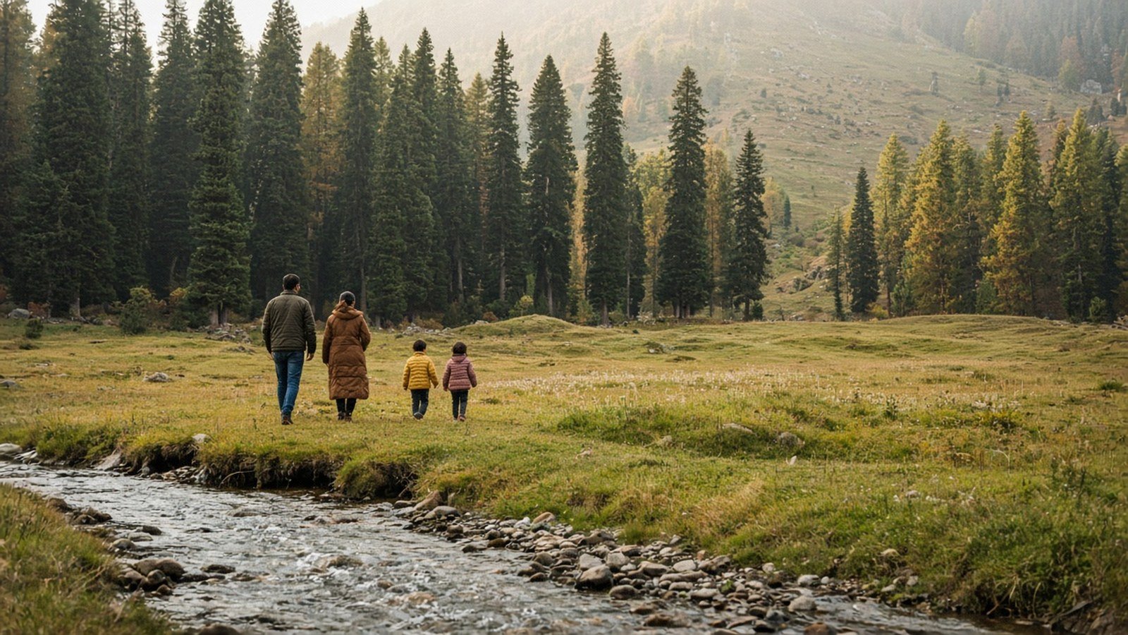 Doodhpathri day trip from Srinagar with kids